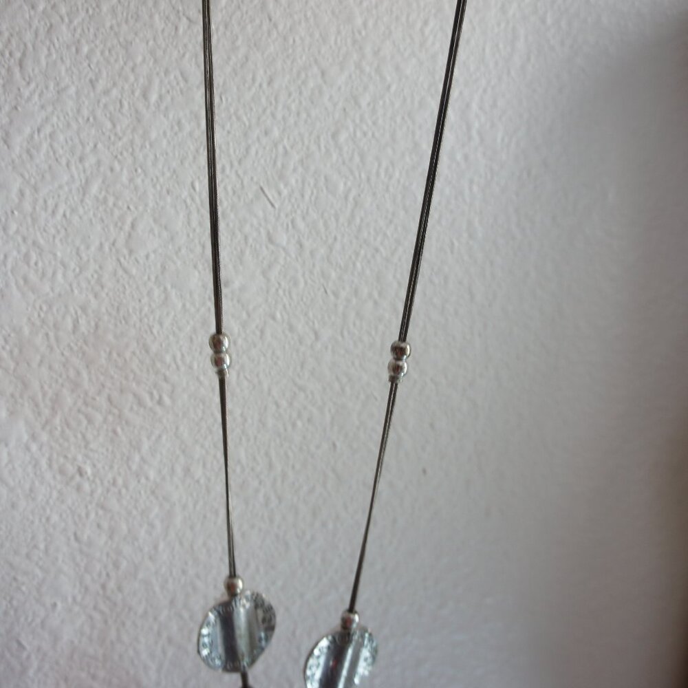 Silver Chain With Design Sheets / Circle Necklace - image 2